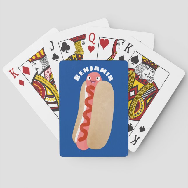 Jeu De Cartes Curieux hot dog Weiner dessin animé (dos)