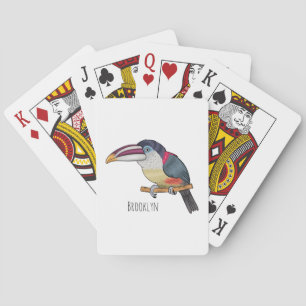 Jeu De Cartes Curl crested aracari bird cartoon