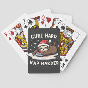 Jeu De Cartes Curling dur Nap Harder Curling Sport Sloth Xmas