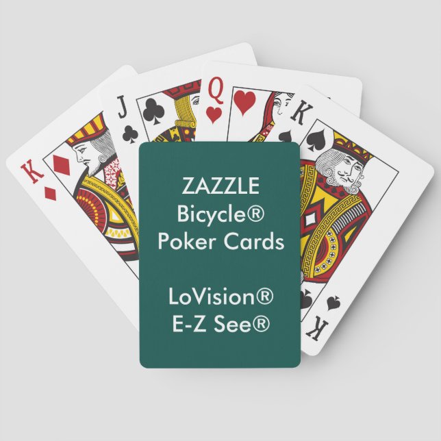 Jeu De Cartes Custom Bicycle® Poker Playing Cards LoVision® (dos)