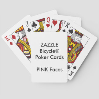 Jeu De Cartes Custom Bicycle® Poker Playing Cards PINK FACES