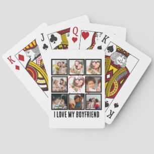 Jeu De Cartes Custom Cute I love my boyfriend 9 Collage photo