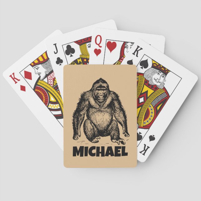 JEU DE CARTES CUSTOM GORILLA POKER PLAYING CARDS (dos)