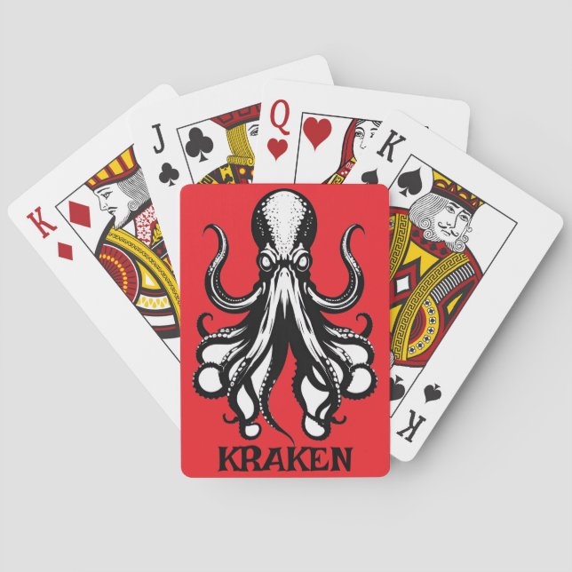 Jeu De Cartes Custom Kraken Octopus Squid Name Personalized (dos)