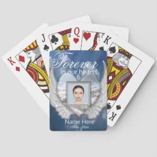 Jeu De Cartes Custom Memorial Angel Wings Heart Ajouter une phot