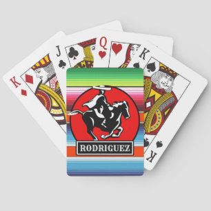 Jeu De Cartes CUSTOM NAME Charro Horse Spanish Mexican Serape