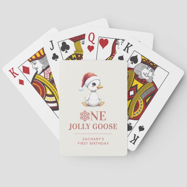 Jeu De Cartes Custom One Jolly Goose December First Birthday (dos)
