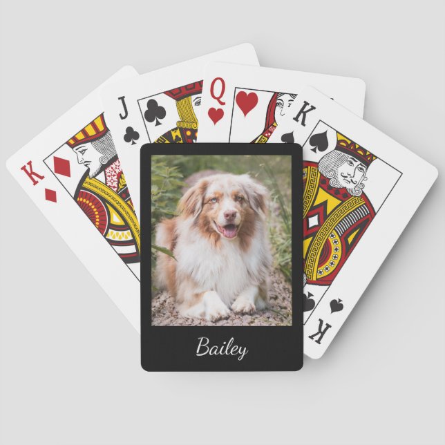 Jeu De Cartes Custom Pet Photo and Name Script (dos)