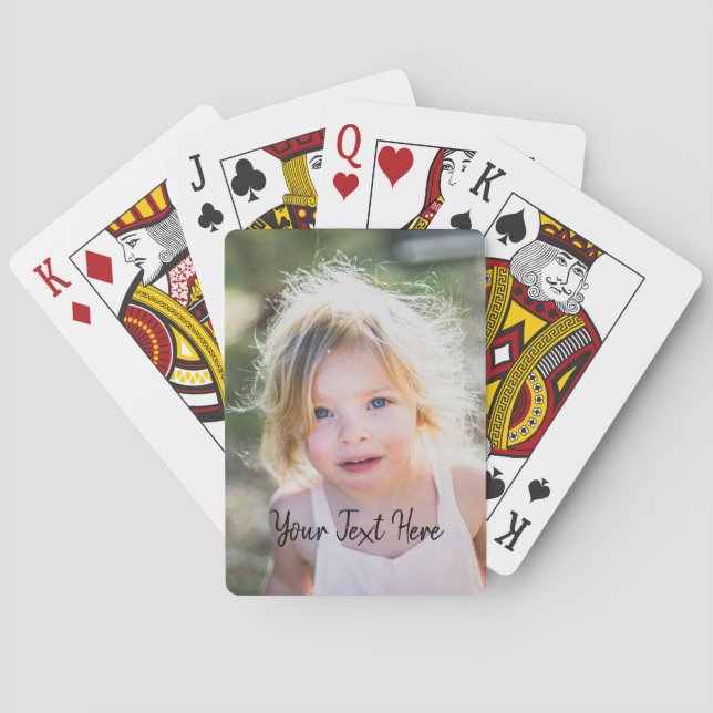 Jeu De Cartes Custom Photo and Handwritten Text (dos)