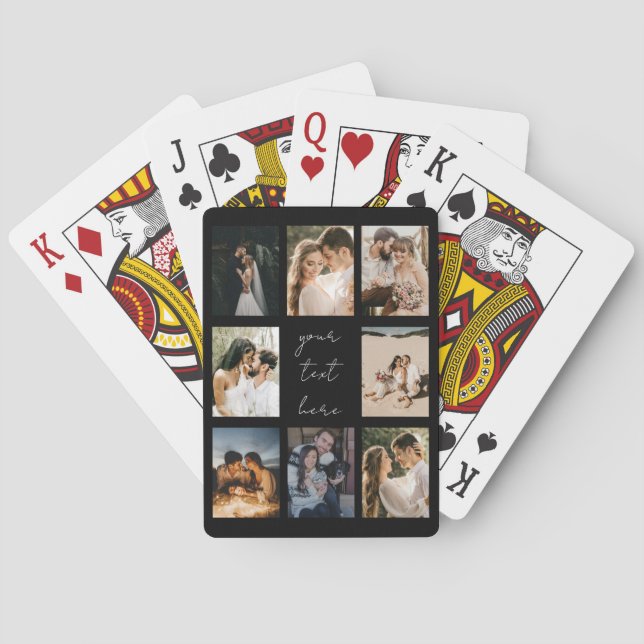 Jeu De Cartes Custom Photo Collage Personalized Picture Family (dos)