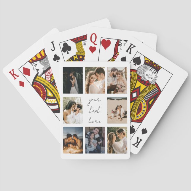 Jeu De Cartes Custom Photo Collage Personalized Picture Family (dos)