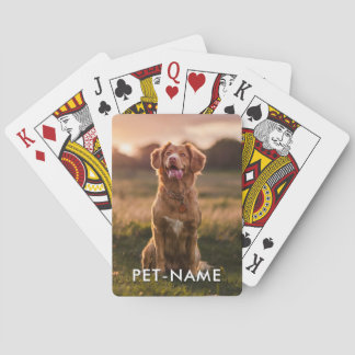 Jeu De Cartes Custom Photo With Your Pet Dog Name Picture On