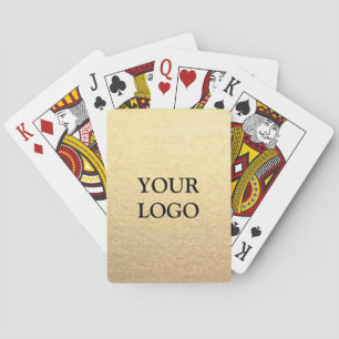 Jeu De Cartes Custom Simple Clean Gold Business Votre logo ici