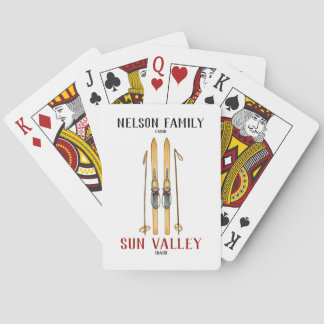 Jeu De Cartes Custom Skiing Cabin Personalized Poker Cards