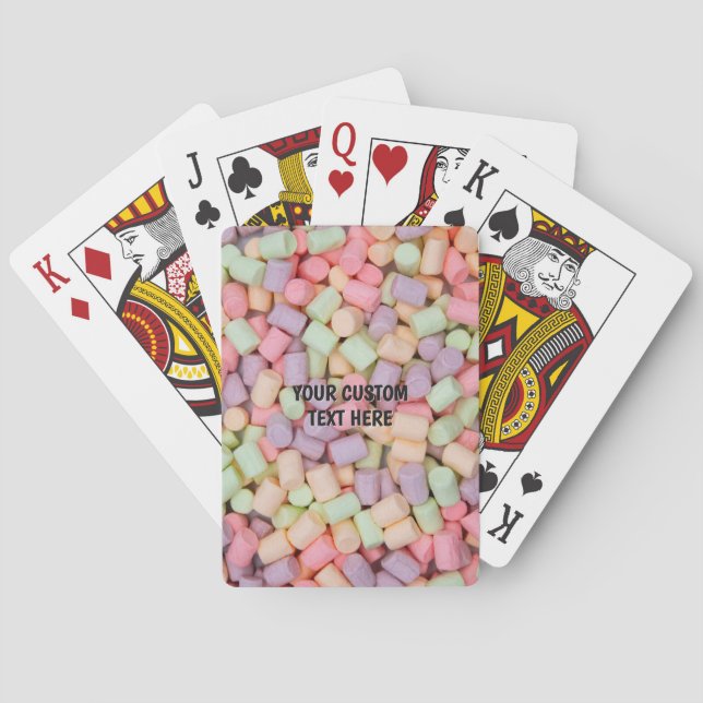 Jeu De Cartes Custom Text Marshmallows (dos)