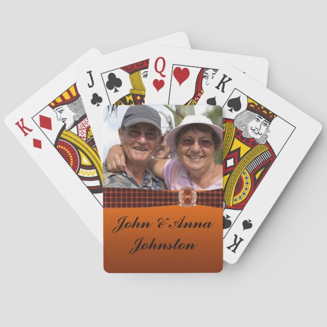 Jeu De Cartes Customized Photo Playing Cards (dos)