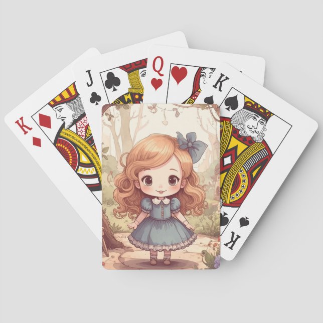 Jeu De Cartes Cute Alice Adventures Wonderland Woodland Art (dos)