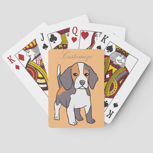 Jeu De Cartes Cute Beagle race de chien Thunder_Cove (dos)