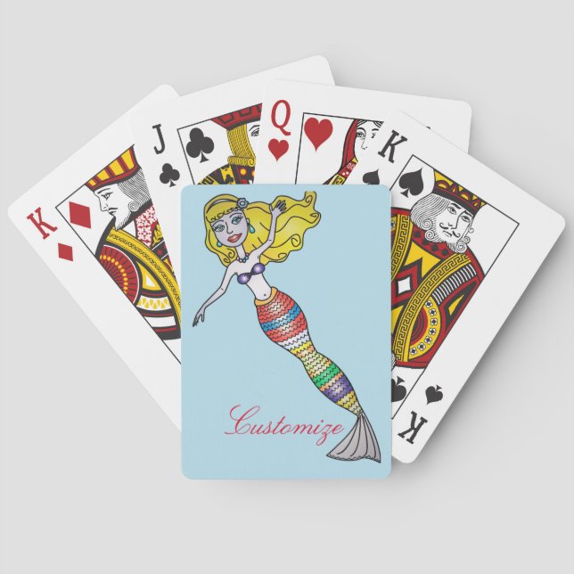 Jeu De Cartes Cute Blonde Mermaid Thunder_Cove (dos)