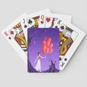 Jeu De Cartes Cute Cate & Ballerine sous l'arbre de minuit