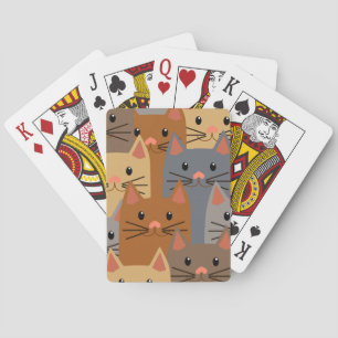 Jeu De Cartes Cute Cats Colorful Cat Visage Collage