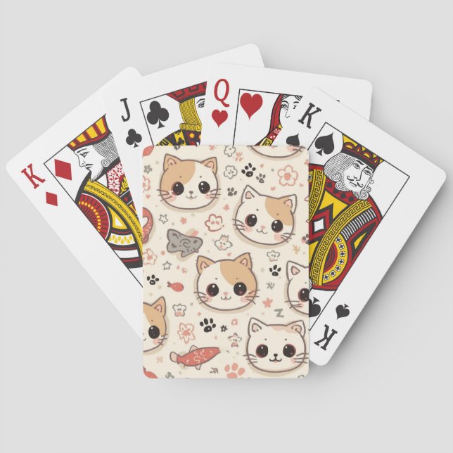 Jeu De Cartes Cute Chat simple chaton Motif (dos)