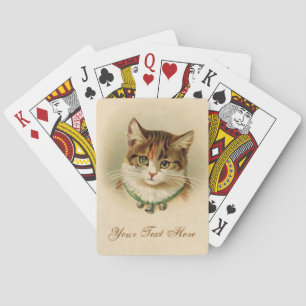 Jeu De Cartes Cute chaton avec cloches sur collier - pour amoure