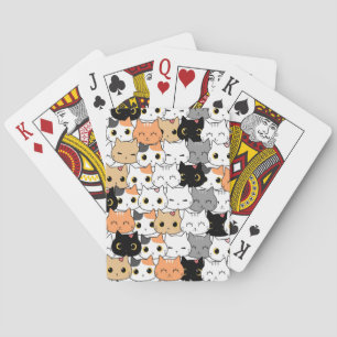 Jeu De Cartes Cute chaton doodten sans couture motif Jouer des c