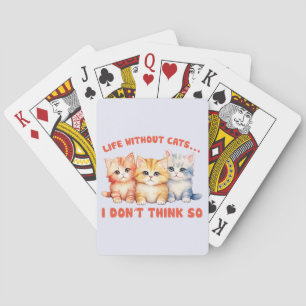 Jeu De Cartes Cute Chatons Colorés - Vie Sans Chats?