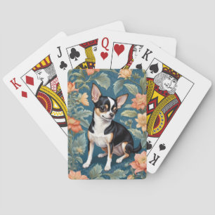 Jeu De Cartes Cute Chihuahua William Morris Inspiré Floral