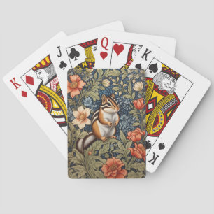 Jeu De Cartes Cute Chipmunk William Morris Inspiré Floral