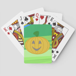 Jeu De Cartes Cute Citrouille de récolte gaie Orange Halloween