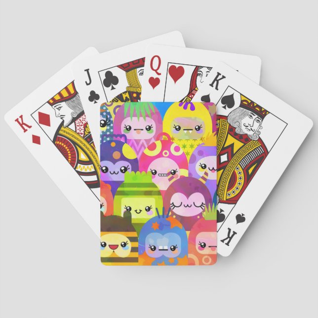 Jeu De Cartes Cute Colorful Cartoon People Characters (dos)