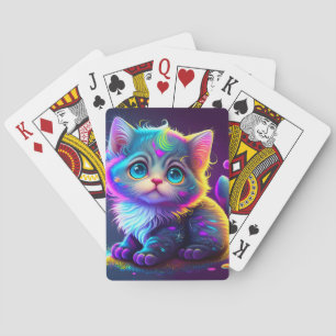 Jeu De Cartes Cute Colorful Chat Artwork numérique-79827