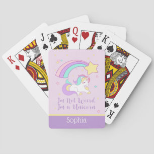 Jeu De Cartes Cute Custom Personalized Magical Rainbow Unicorn