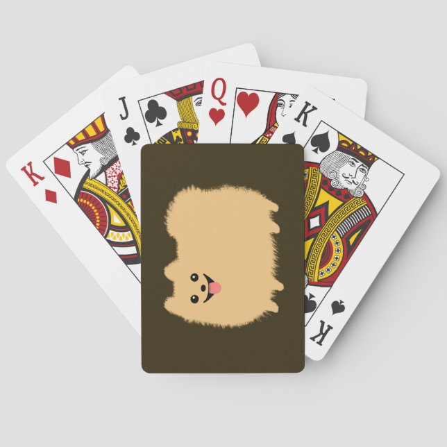 Jeu De Cartes Cute Fluffy Face Pomeranian (dos)