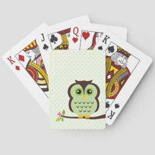 Jeu De Cartes Cute Green Owl