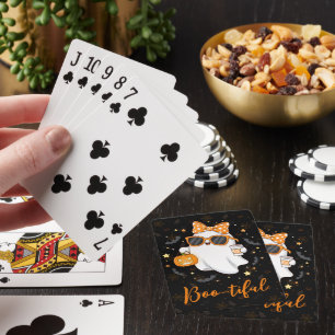 Jeu De Cartes Cute Halloween Ghost Citrouille épice personnalisé