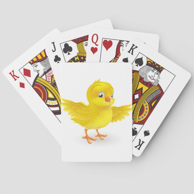 Jeu De Cartes Cute happy little yellow Easter chick (dos)
