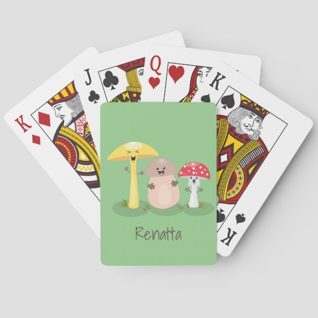 Jeu De Cartes Cute kawaii champignon champignon toadstool (dos)