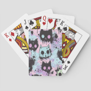 Jeu De Cartes Cute Kawaii Pastel Goth Chat Déplaisant