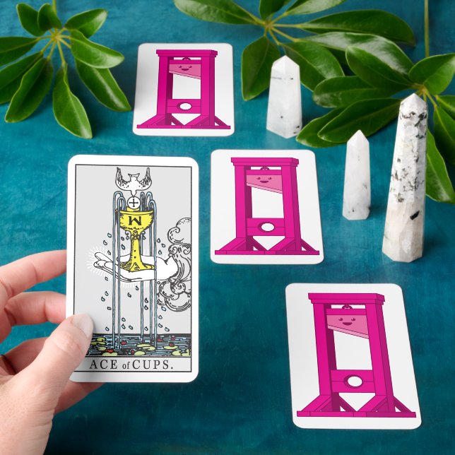 Jeu De Cartes Cute Kawaii Pink Guillotine Tarot Card Deck (Insitu)