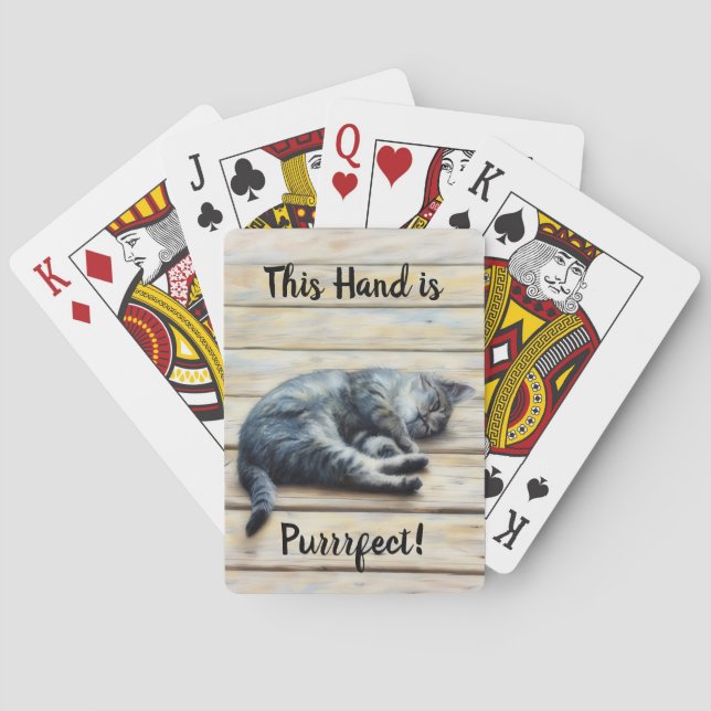 Jeu De Cartes Cute Kitten Chat Pun Drôle Jeux Cartes (dos)