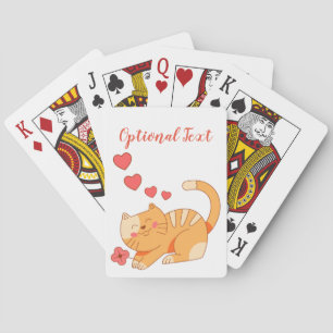 Jeu De Cartes Cute Lote Orange Tabby Kitten Jouer Cartes