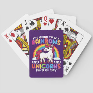 Jeu De Cartes Cute Rainbow Unicorn Cool Anniversaire présent drô