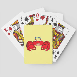 Jeu De Cartes Cute red crab cartoon