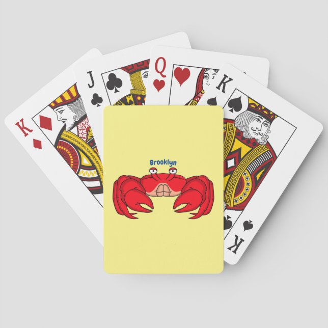 Jeu De Cartes Cute red crab cartoon (dos)