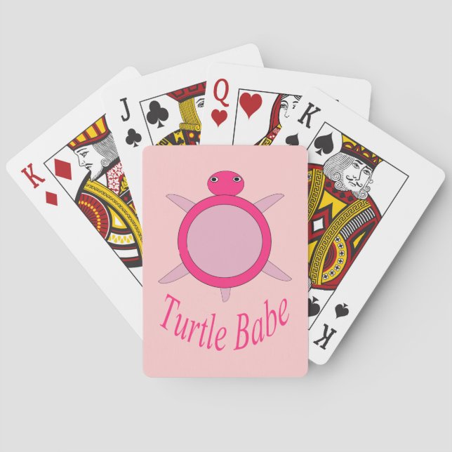 Jeu De Cartes Cute Rose Turtle Babe Jouer aux cartes (dos)