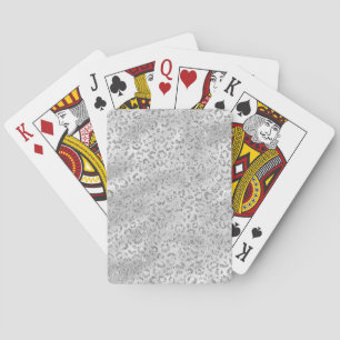 Jeu De Cartes Cute Silver Cheetah Leopard Motif d'impression