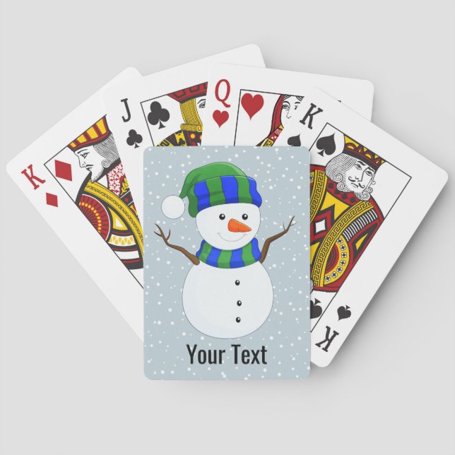 Jeu De Cartes Cute Snowman Design Classic Playing Cartes (dos)